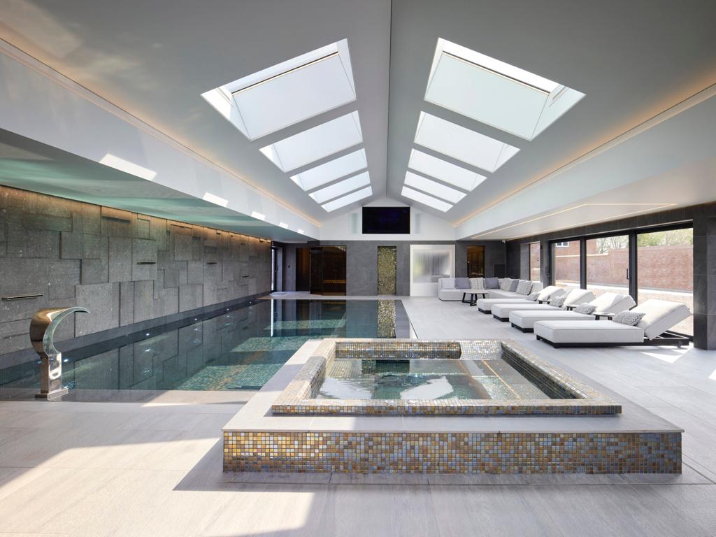 Close-up of stretch ceiling installation